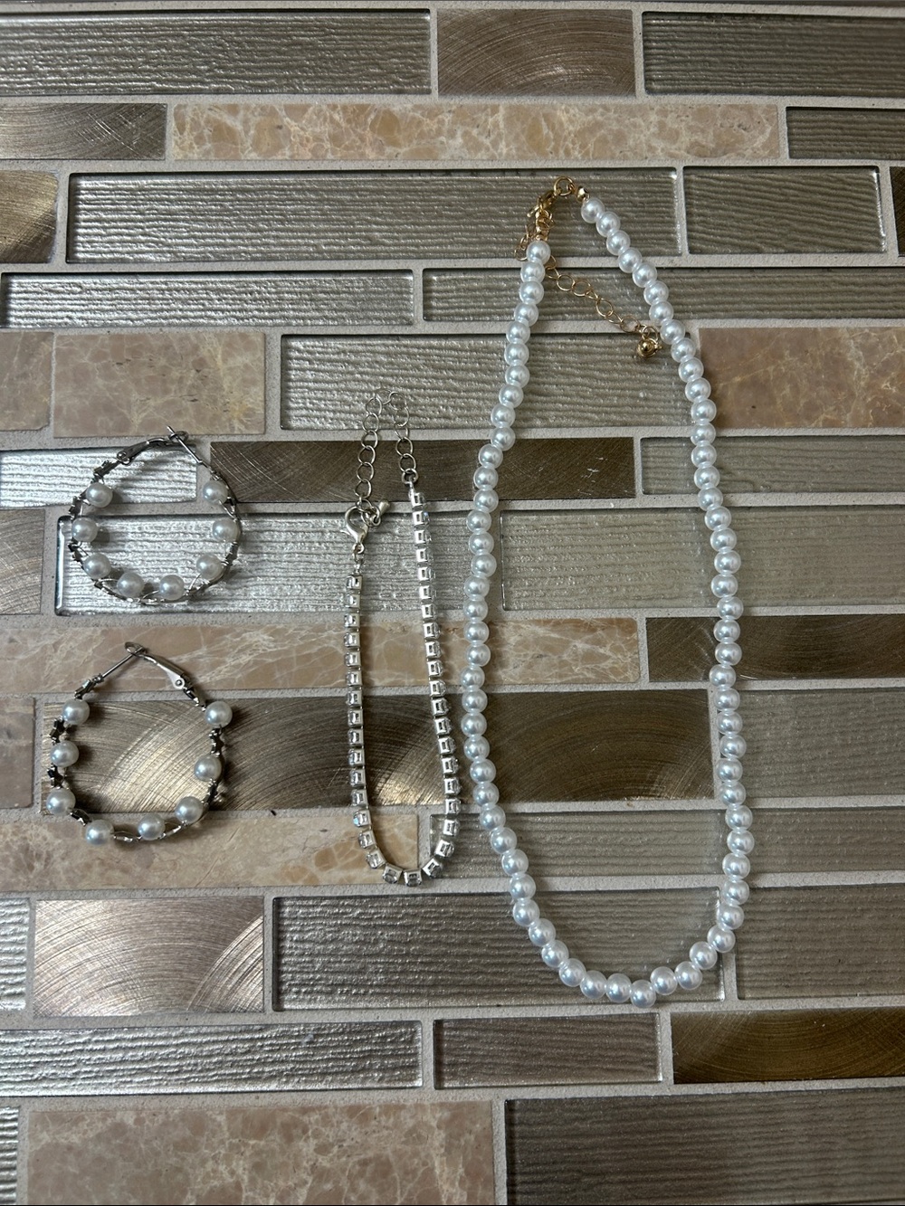 Classic White Pearl Necklace and Earring Set - Elegant Women’s Jewelry